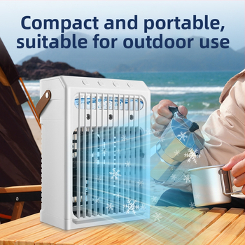 Επιτραπέζιος USB ψύκτης αέρα με υγραντήρα, 3 ταχύτητες, brushless κινητήρας, ABS περίβλημα.