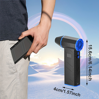 Nešiojamas palapinės ventiliatorius su ekranu, 4 greičiai, 4000 mAh baterija, veikimo laikas 3–6 val.