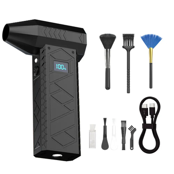 Nešiojamas palapinės ventiliatorius su ekranu, 4 greičiai, 4000 mAh baterija, veikimo laikas 3–6 val.