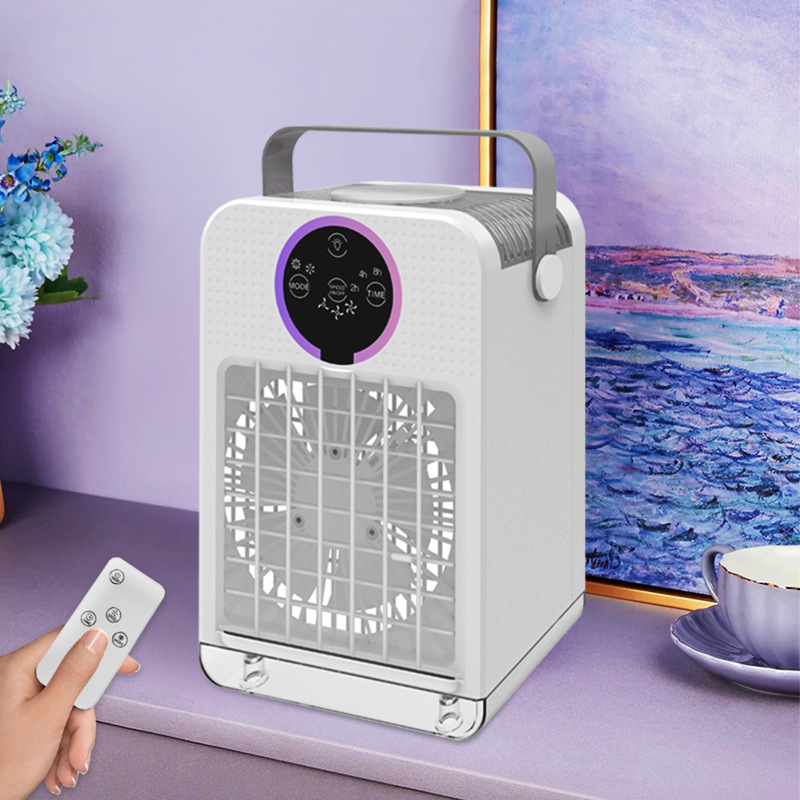 USB ventilator s raspršivanjem i vodnim hlađenjem, prijenosni stolni hladnjak, 700 ml spremnik, 3 brzine, dodirno upravljanje, bez baterije