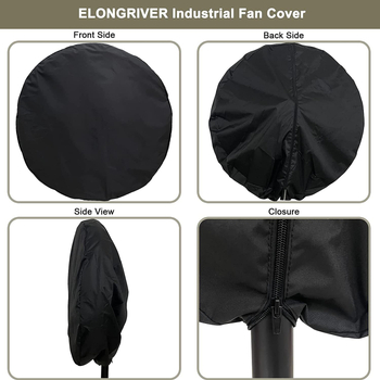 Βιομηχανικός αδιάβροχος κάλυμμα ανεμιστήρα – Oxford ύφασμα, νάιλον 90% (πολυαμίδη) με επένδυση PVC; κατάλληλο για ανεμιστήρες τοίχου, βάσης και εξωτερικούς.