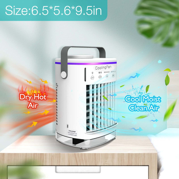 HailiCare USB stalinis oro vėsintuvas su miglos purškimu, 5V, 7W, 4 greičiai, 5 m² aprėptis