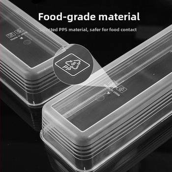 Kvadrātiska plastmasas uzglabāšanas kārba garšaugiem un dārzeņiem, tilpums 301–500 ml, vienkāršs minimālisma dizains virtuvei