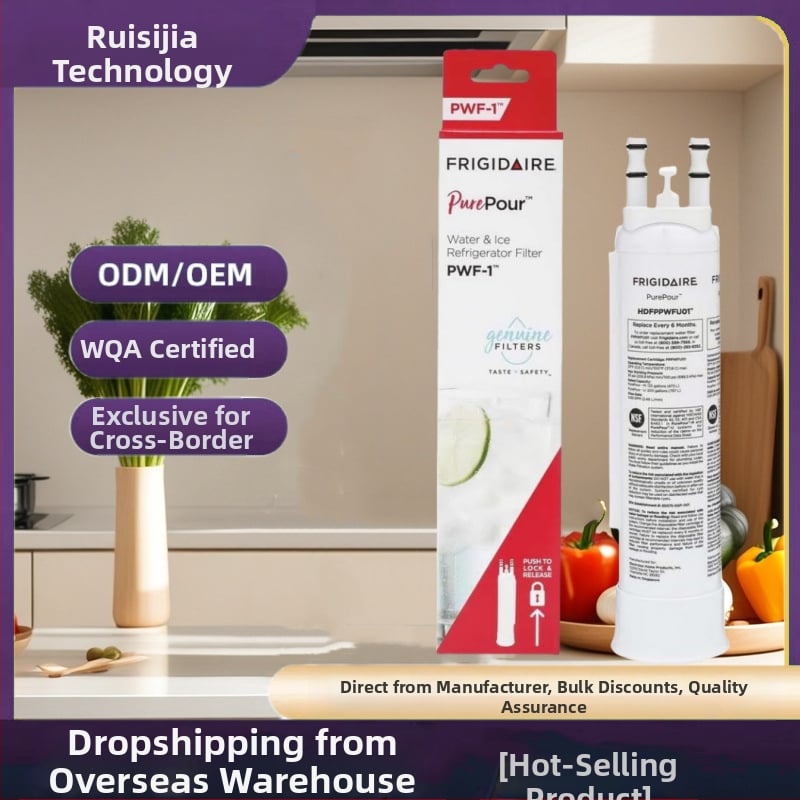 PWFU01 Šaldytuvo vandens filtro elemento – kokosų lukšto aktyvuota anglis, talpa 300 galonų, geriamam vandeniui filtravimas