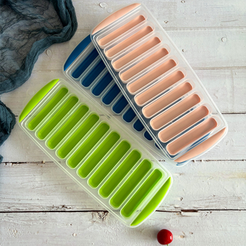 Ledų kubelių formelė su 10 kamerų, cilindrinis dizainas, greitas užšaldymas, lengvas išėmimas, PP+TPR