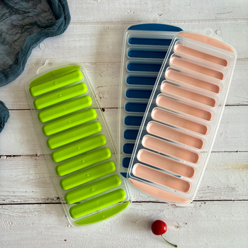 Ledų kubelių formelė su 10 kamerų, cilindrinis dizainas, greitas užšaldymas, lengvas išėmimas, PP+TPR