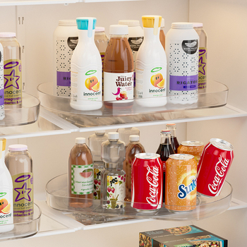 Γυρίζον ράφι μπαχαρικών κουζίνας με βεντούζες, κατάλληλο για πάγκο ή ψυγείο, 1 επίπεδο, πλαστικό