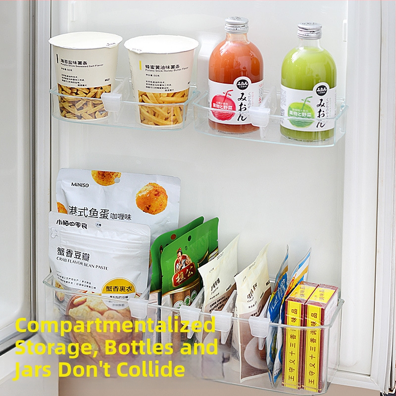 Разтегателен разделител за съхранение — PP, 1-слоен, многофункционален страничен рафт за дребни предмети