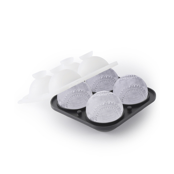 Silikona ledus kubiņu forma viskijam, beisbola forma, viegli atdalāma, pielāgota privātā zīmola etiketēm