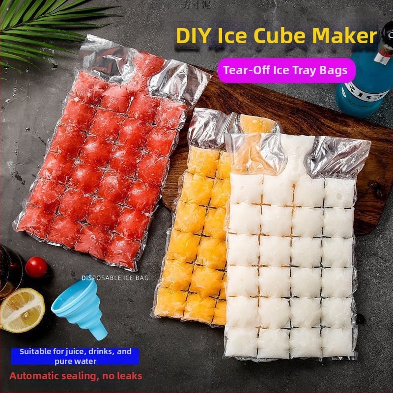 Vienkartinis automatiškai užsidarantis ledo indas su greitu šaldymu, atdalomi ledų maišeliai, 10 vnt., PE