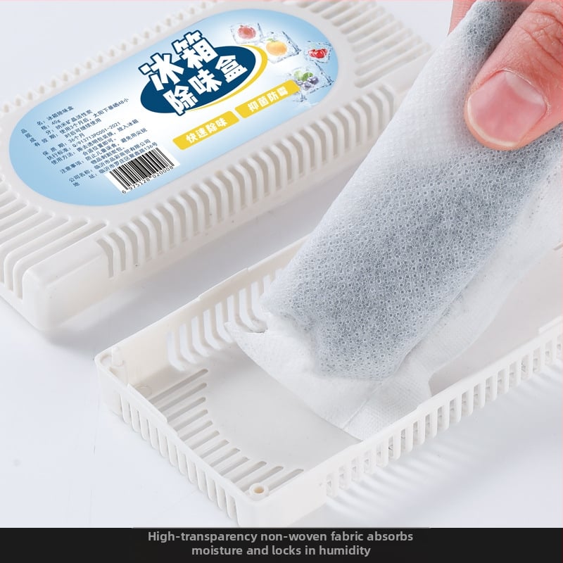 Šaldytuvo kvapų šalinimo dėžutė su aktyviuoju anglim - pašalina kvapus, grynas 40 g, pakuotė 500 vnt, Cai Run