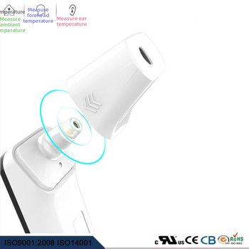 Višenamjenski LED termometar za čelo i uho s digitalnim zaslonom — ALPHAMED UFR102, 2x AAA baterije, raspon mjerenja 32–43°C