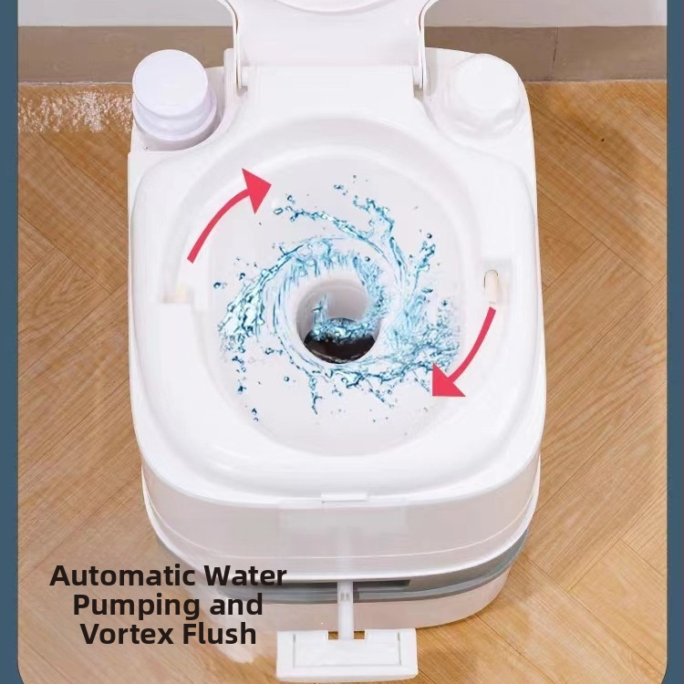 Портативна сгъваема тоалетна, 24 л капацитет, за употреба на открито, в RV и у дома