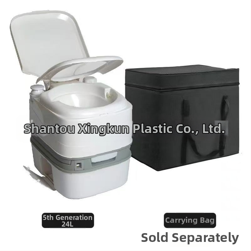 Портативна сгъваема тоалетна, 24 л капацитет, за употреба на открито, в RV и у дома