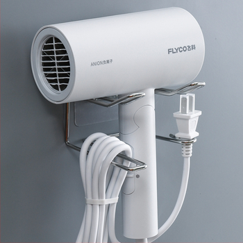 Ράφι για στεγνωτήρα μαλλιών από σφυρηλατημένο σίδηρο, επιτοίχιο, 1 επιπέδου, εγκατάσταση με γάντζο, αποθήκευση μπάνιου, ιαπωνικό στυλ