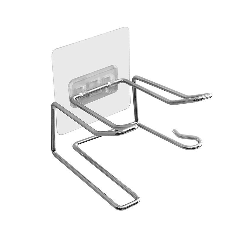 Suport pentru uscător de păr din fier forjat, montaj pe perete, 1 etaj, prindere cu cârlig, depozitare baie, stil japonez