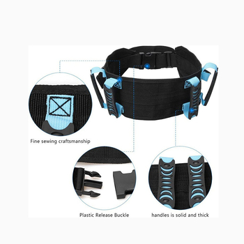 Centură de susținere talie pentru transfer și mers, material nylon, cataramă din plastic, închidere cu cataramă, finisaj textil, stil simplu