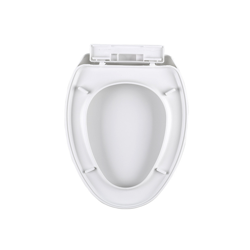 Καπάκι λεκάνης τουαλέτας - V-σχήματος, παχυνμένος, απαλό κλείσιμο, υλικό PP πλάκα, ρυθμιζόμενη απόσταση οπών 11–17, μοντέλο 069