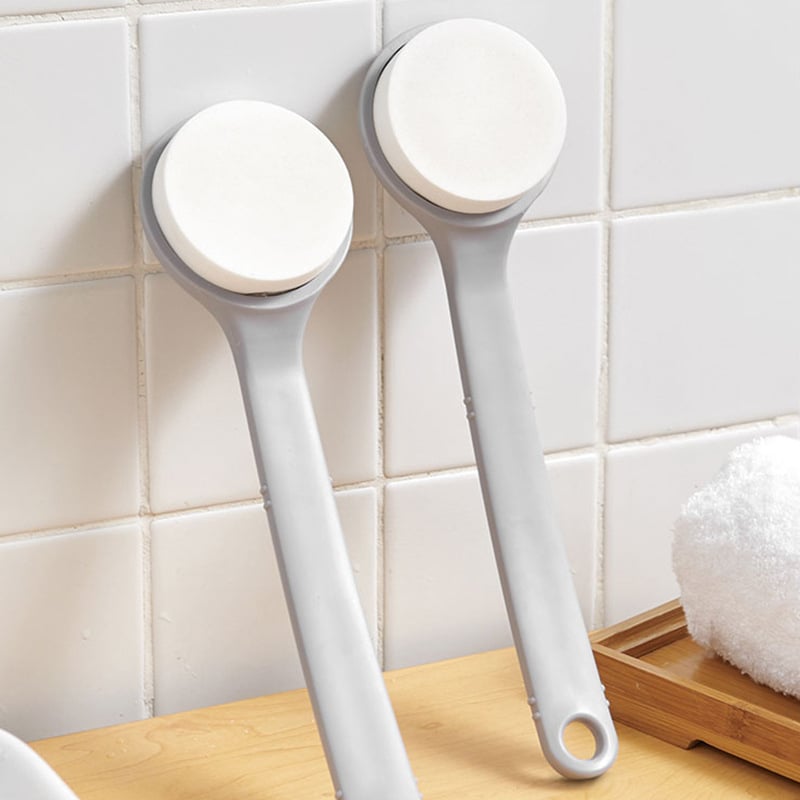 Ilga rankena vonios šepetėlis masažui su PP + PVA kempine – bendram naudojimui