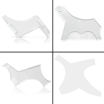 Комплект за оформяне на брада (четири части) – моделираща линейка за брада, PS материал, TIANYI марка