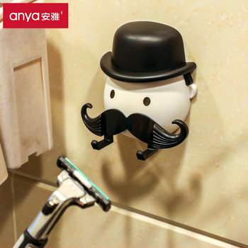 Θήκη λεπίδων ξυρίσματος με τοίχο-αναρρόφηση για μπάνιο — χωρίς τρύπες, πλαστικό, 1 επίπεδο