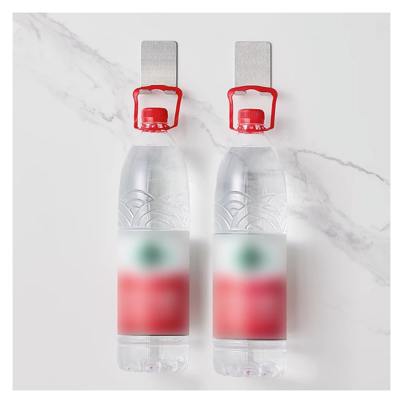 Ατσάλινη επικολλητή διπλή κρεμάστρα μπάνιου, χωρίς τρύπες και ίχνη, δοχέρι για ξυριστική μηχανή και αποθήκευση, 3 kg αντοχή, μοντέρνος μινιμαλιστικός σχεδιασμός, Le Haijia