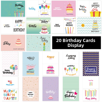 Mo xiao σετ καρτών γενεθλίων – Χαρτί, Εκτύπωση, Απλό Μοντέρνο Στυλ