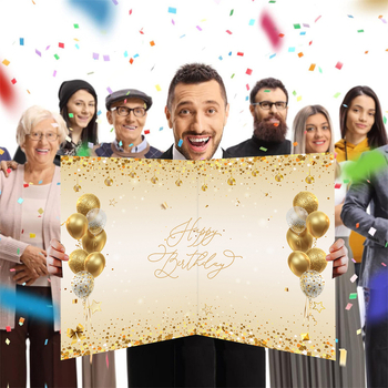 Сгъваема поздравителна картичка за рожден ден, хартия, модерен стил, аксесоар за декорация на място