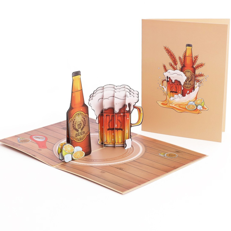 Carte de felicitare 3D pentru Ziua Tatălui și Ziua Bărbaților, realizată manual din hârtie, stil simplu și modern (Brand: Weilang; Material: Hârtie; Meșteșug: Handmade; Potrivit pentru: zile de naștere, Ziua Tatălui)