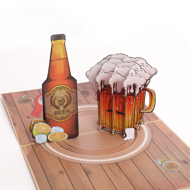 Carte de felicitare 3D pentru Ziua Tatălui și Ziua Bărbaților, realizată manual din hârtie, stil simplu și modern (Brand: Weilang; Material: Hârtie; Meșteșug: Handmade; Potrivit pentru: zile de naștere, Ziua Tatălui)