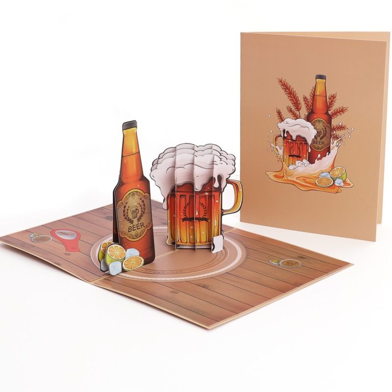Carte de felicitare 3D pentru Ziua Tatălui și Ziua Bărbaților, realizată manual din hârtie, stil simplu și modern (Brand: Weilang; Material: Hârtie; Meșteșug: Handmade; Potrivit pentru: zile de naștere, Ziua Tatălui)