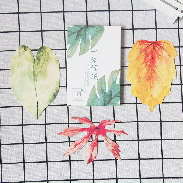Картки за писма с форма на лист - серия One-Leaf Letter Paper - стенен декор, празна задна страна, прост и модерен стил, подходящи като подарък за сватби и офис