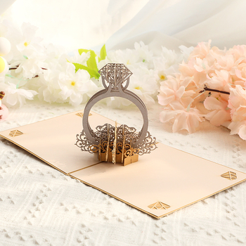 3D κοπή χαρτιού γαμήλιας κάρτας για Ημέρα του Αγίου Βαλεντίνου, χειροποίητη, απλό και μοντέρνο στυλ, από ειδικό χαρτί