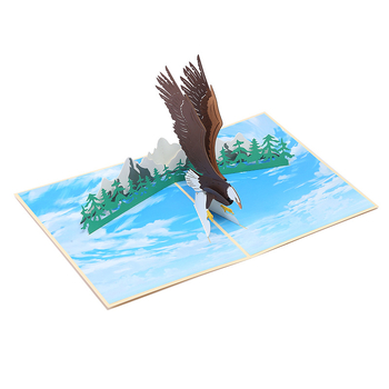 Κάρτα ευχών - Χειροποίητη 3D διάτρητη κοπή χαρτιού με μοτίβο φτερών Νταπέγκ, ιαπωνικό στυλ, ειδικό χαρτί