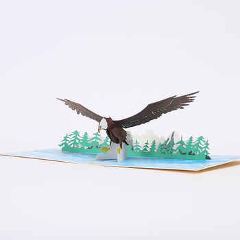 Κάρτα ευχών - Χειροποίητη 3D διάτρητη κοπή χαρτιού με μοτίβο φτερών Νταπέγκ, ιαπωνικό στυλ, ειδικό χαρτί