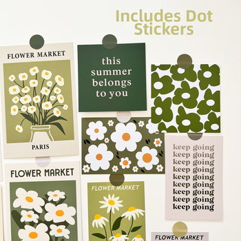 Καρτ τοίχου με λουλούδια – επικαλυμμένο χαρτί, έγχρωμη εκτύπωση, στυλ μικρό φρέσκο, για άλλες περιπτώσεις