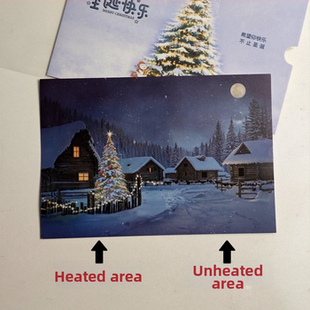 Κάρτα ευχών από χαρτόνι; εκτύπωση; κατάλληλη για τα Χριστούγεννα; στυλ μαλακό και γλυκό; μάρκα Happy ant