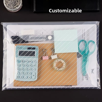 A4 διαφανής αδιάβροχος φάκελος αρχείων με κλείσιμο τύπου snap, μεγάλης χωρητικότητας για έγγραφα γραφείου και εξετάσεις μαθητών, υλικό PP, δυνατότητα λογότυπου