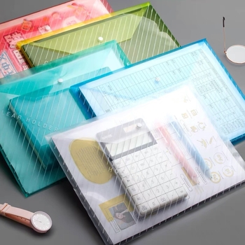 A4 διαφανής αδιάβροχος φάκελος αρχείων με κλείσιμο τύπου snap, μεγάλης χωρητικότητας για έγγραφα γραφείου και εξετάσεις μαθητών, υλικό PP, δυνατότητα λογότυπου