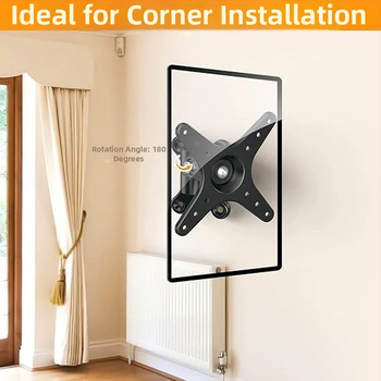 Στήριγμα οθόνης τοίχου από κράμα αλουμινίου, τηλεσκοπική ρύθμιση και περιστροφή, καθολικό για οθόνες