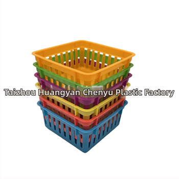 Πλαστικό τετράγωνο καλάθι αποθήκευσης με κενό σχεδιασμό, απλός και μοντέρνος σχεδιασμός, κατάλληλο για αποθήκευση σε κουζίνα και γραφείο, πολυλειτουργικό