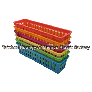 Πλαστικό τετράγωνο καλάθι αποθήκευσης με κενό σχεδιασμό, απλός και μοντέρνος σχεδιασμός, κατάλληλο για αποθήκευση σε κουζίνα και γραφείο, πολυλειτουργικό