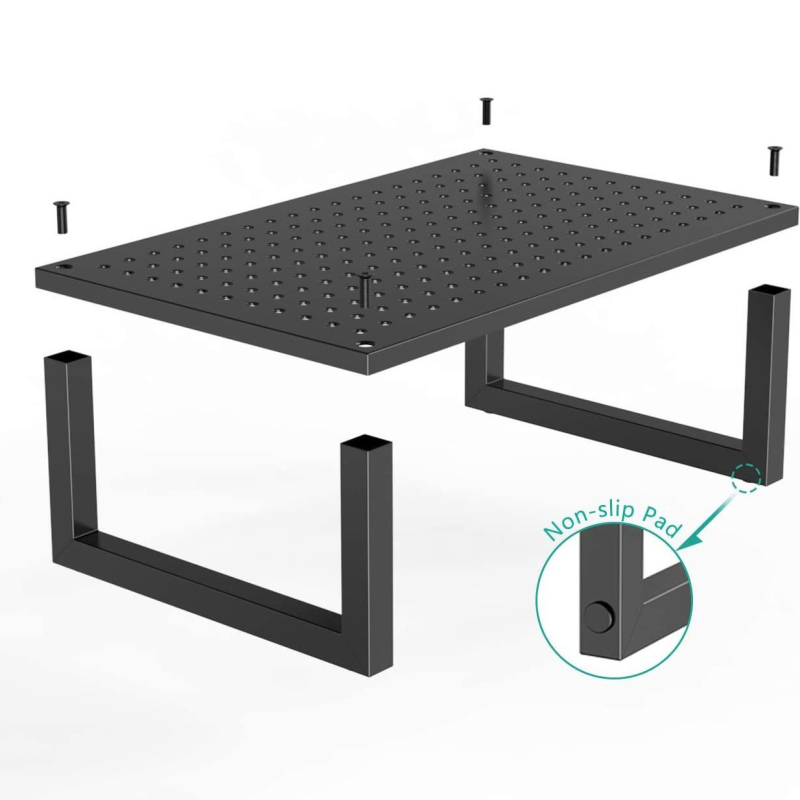 Ανυψωτικό τραπεζάκι για φορητό υπολογιστή και οθόνη, Σιδερένια κατασκευή, Συμβατό με 17 ιντσών φορητό, Μοντέλο T5, Βάρος 1,15 kg, Τύπος γραφείου