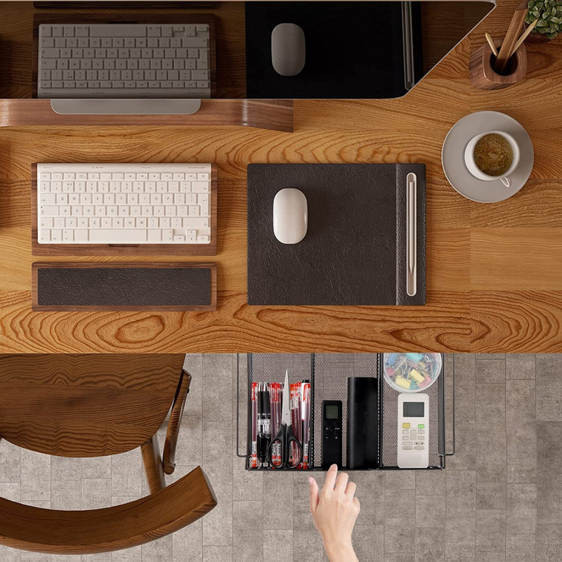 Po stalų laikymo krepšelis iš geležies vielos, modelis LJ00170, šiuolaikinio minimalistinio stiliaus, surinktas, pakuotė 10 vnt.