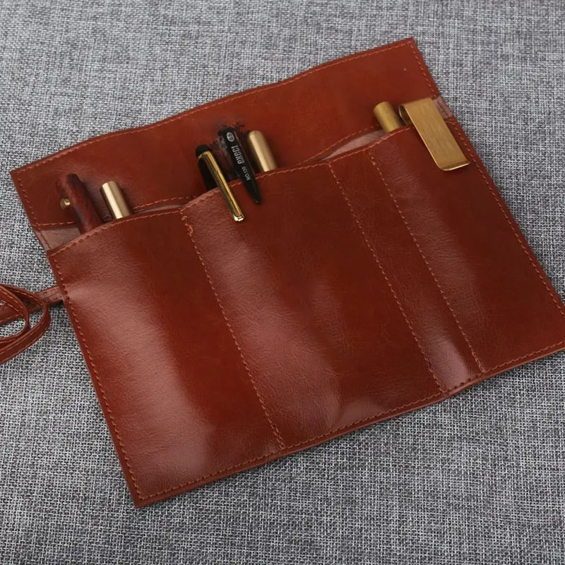 Excellent кожена чанта в европейски стил — луксозна, многофункционална чанта за козметика и моливи, универсална употреба