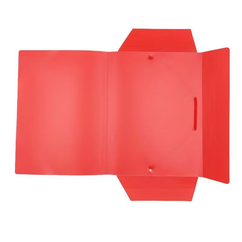 A4 elastīgā mapīte dokumentiem ar salokāmu auklas klipu - Plastmasas materiāls, zīmols Pearl Bird, modelis ZLN-988, drukāts logotips, pielāgošana pieejama