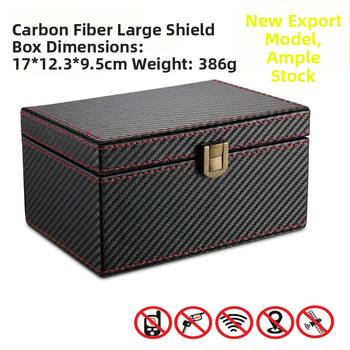 Raktų dėklas iš anglies pluošto, radiacijos apsauga ir RFID anti-skenavimas, nano įdaila