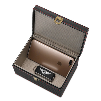 Raktų dėklas iš anglies pluošto, radiacijos apsauga ir RFID anti-skenavimas, nano įdaila