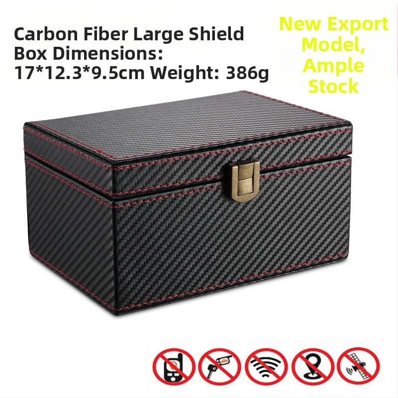 Raktų dėklas iš anglies pluošto, radiacijos apsauga ir RFID anti-skenavimas, nano įdaila