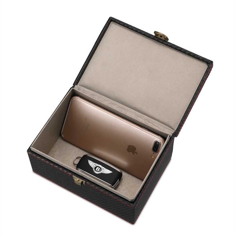 Raktų dėklas iš anglies pluošto, radiacijos apsauga ir RFID anti-skenavimas, nano įdaila